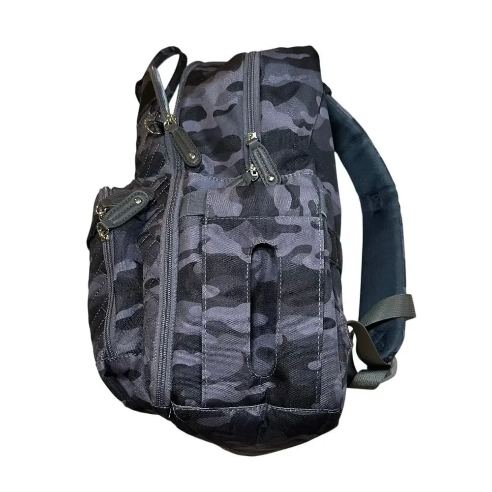 Iniuniu 4 in 1 Camo Diaper Bag Backpack Changing Pad NWOT New | Black Gray